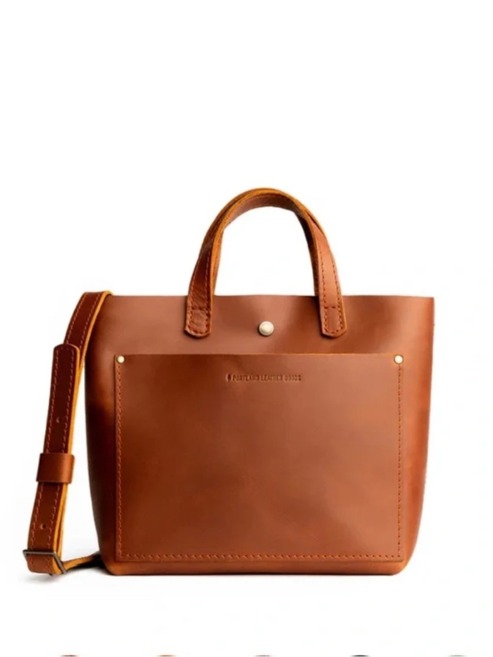 Portland Leather Goods Mini Crossbody Tote HONEY